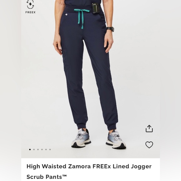 Figs Pants - High wasted Zamora FREEx lined jogger scrub pants size xxs/p.